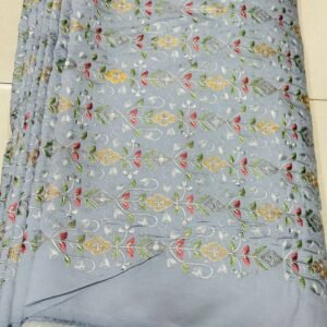 Silk heavy thread embroidery work fabric