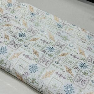Silk position printed with self thread work